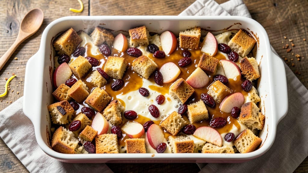 Apple Raisin Bread Pudding Recipe: Warm Spiced Bites With Caramelized Top