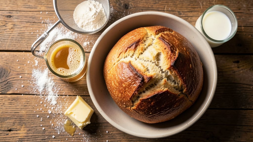 Amish Bread Recipe For Beginners: Hands-Off Dutch Oven Loaf With Golden Crust