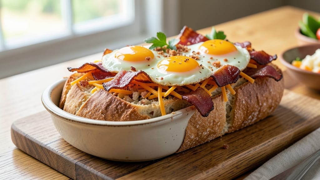 Amish Bacon, Egg, and Cheese Bread Recipe: Flaky Layers With Savory Breakfast Filling