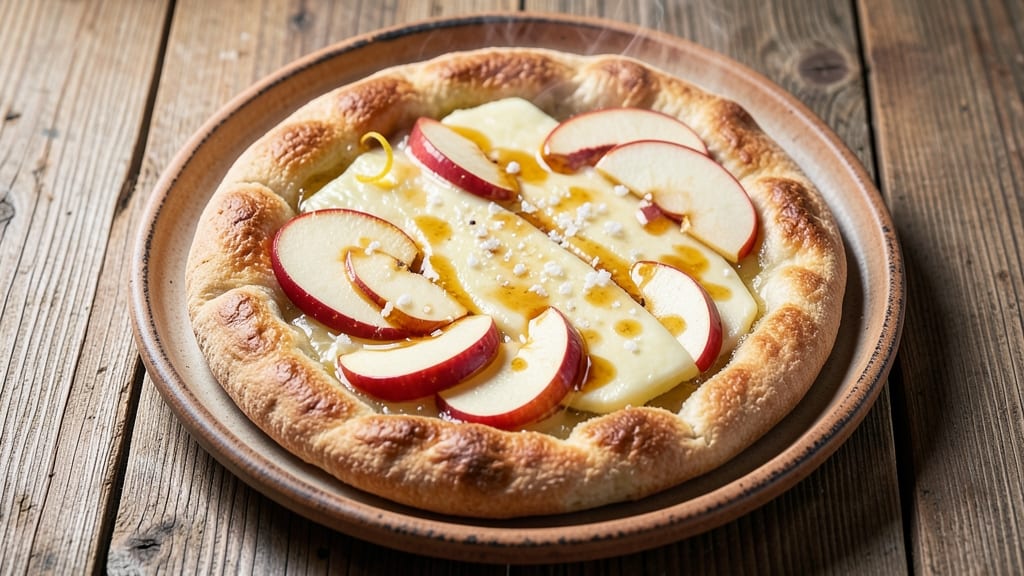 Apple Brie Flatbread Recipe: Gooey Cheese and Caramelized Apple Fusion