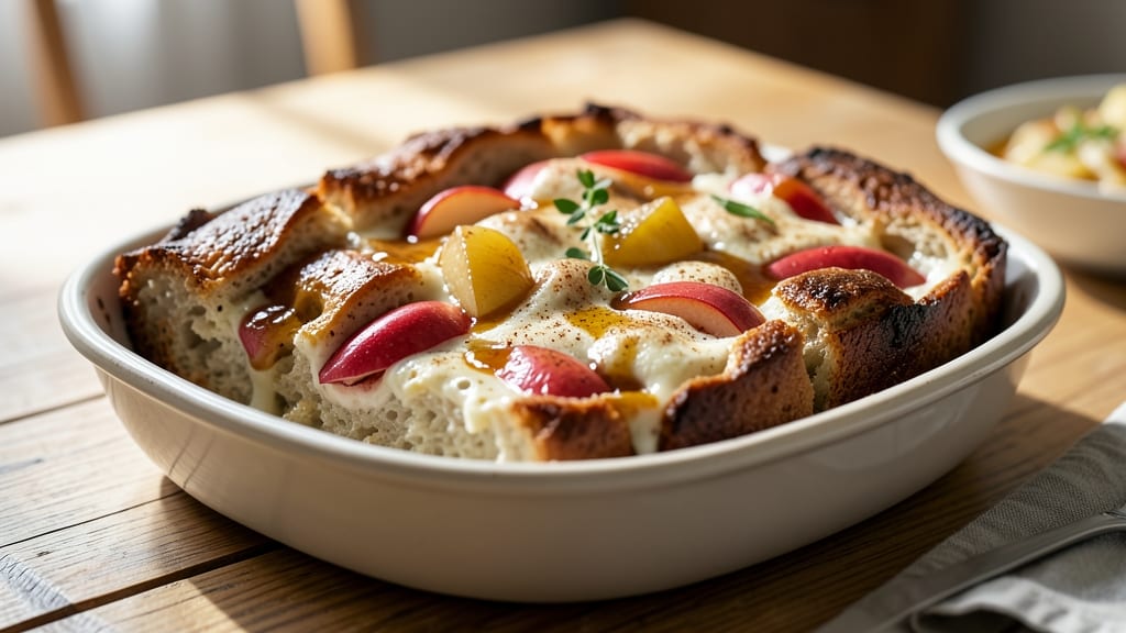 Apple Bread and Butter Pudding Recipe: Warm Spice-Infused Layers With Caramelized Apples