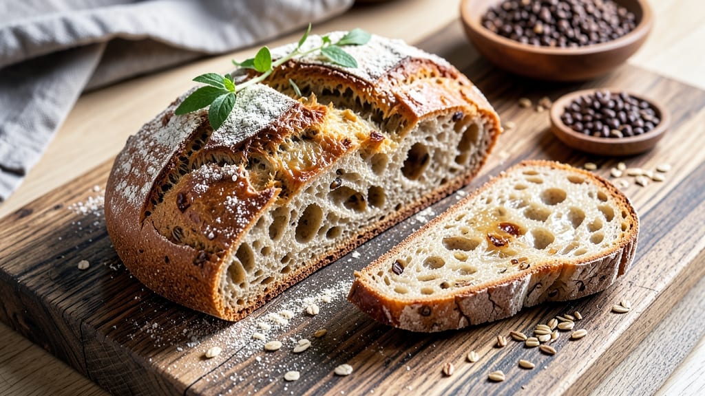 7-Grain Flour Bread Recipe: Whole-Grain Crust With Airy, Open Crumb