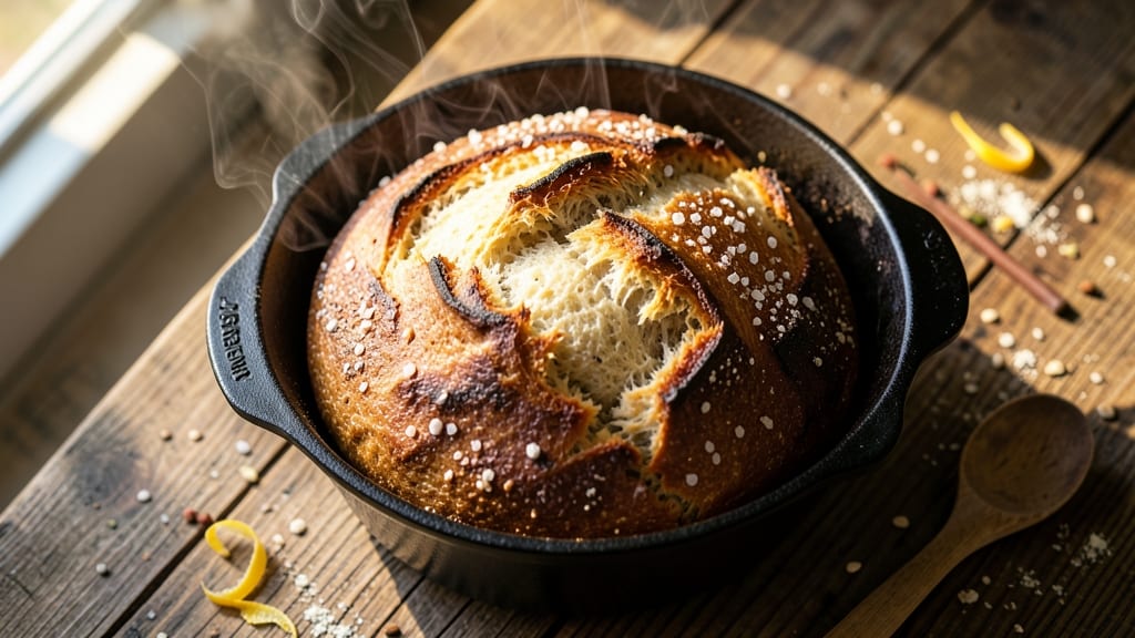 Active Dry Yeast Dutch Oven Bread Recipe: Foil-Sealed Rise for Artisan Crust Without Kneading