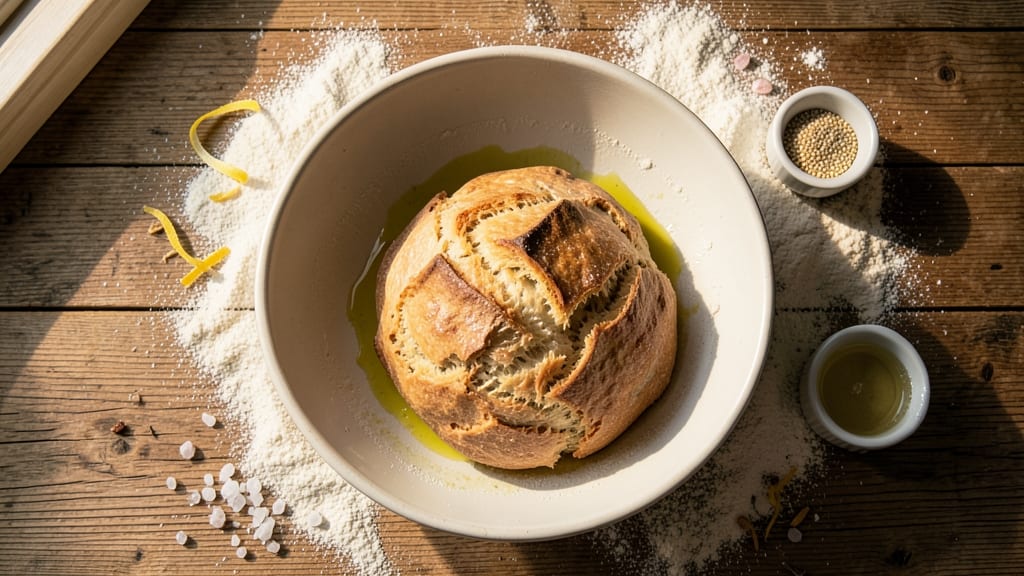 Artisan Bread in 5 Minutes a Day Basic Recipe: No-Knead Foil Hack for Crusty Crumb