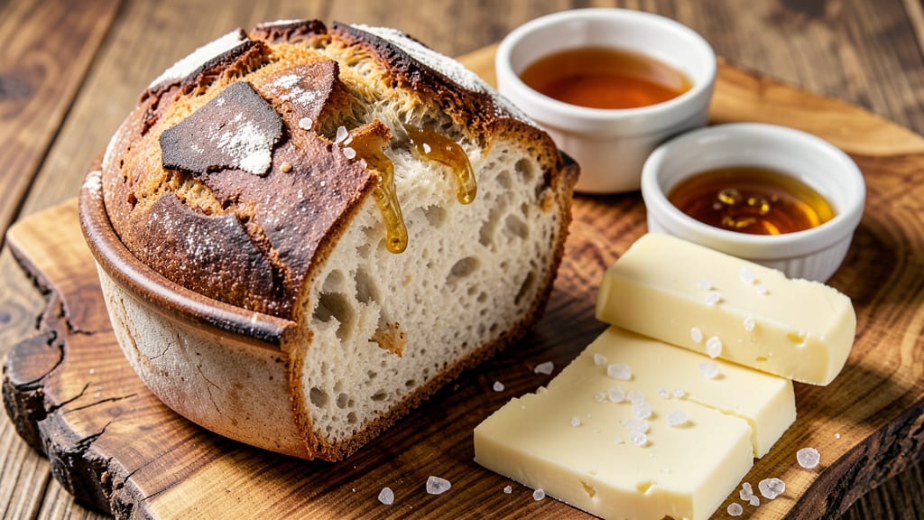 Artisan Country Bread Recipe: Rustic Crust with Golden Honey Glaze