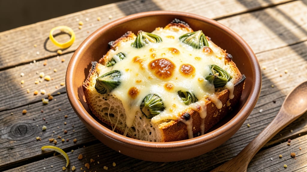 Artichoke Cheese Bread Recipe: Crispy Crust With Gooey Melty Artichoke Hearts