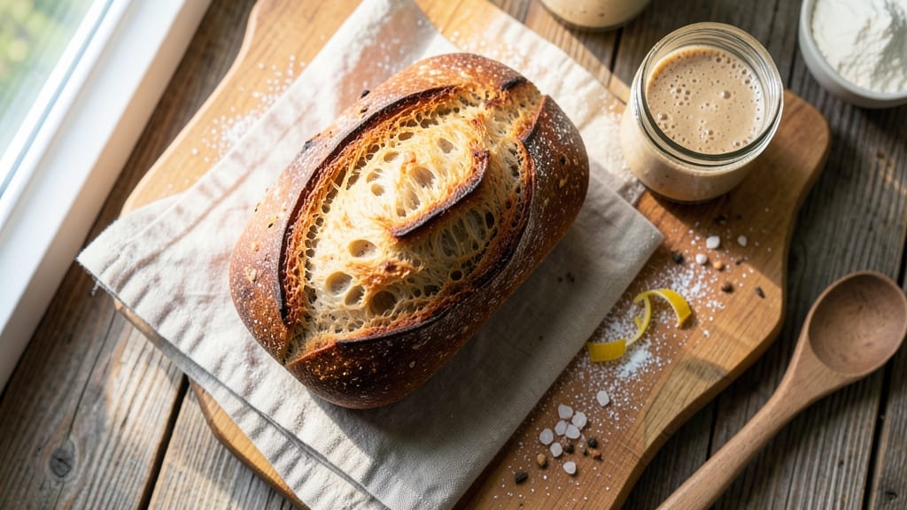 Artisan Sourdough Bread Recipe King Arthur: No-Knead Foil Trick for Crusty Crumb Without Gluten