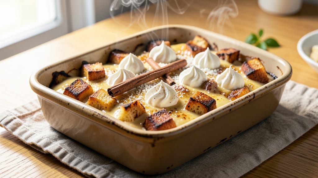 Artisan Bread Pudding Recipe: Warm Vanilla Cinnamon Swirls With Crispy Top