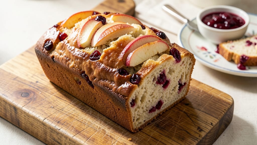Apple Cranberry Bread Recipe with Dried Cranberries: Sweet-Tart Swirls and Buttery Crust Magic