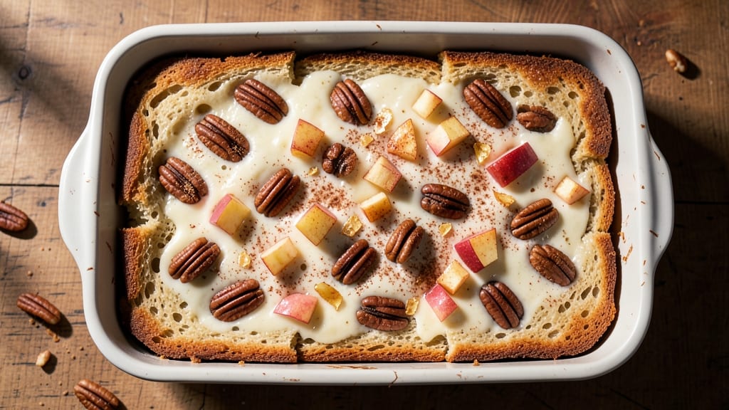 Apple Pecan Bread Pudding Recipe: Warm Spice and Nutty Crunch in Every Bite