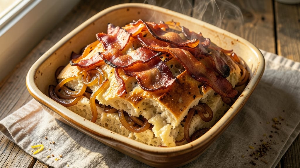 Bacon and Onion Bread Recipe: Smoky Sweet Crust With Crispy Edges