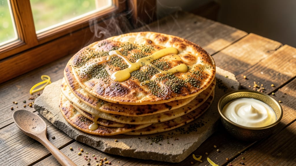 American Indian Flat Bread Recipe: Za'atar-Spiced Crisp with Pillowy Softness